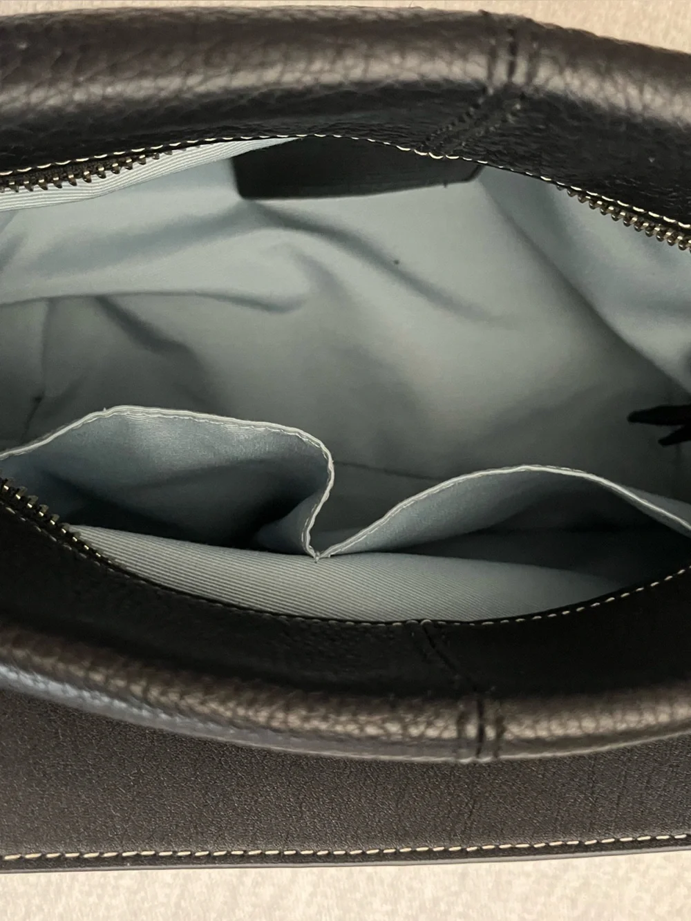 Coach Black Leather East West Shoulder Duffle Hobo Bag (F15065)